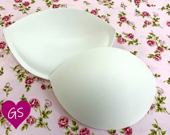 Ivory Sew in Bra Cups ~ A Cup | B Cup | C Cup | D Cup | DD Cup | E Cup ~ Foam Bra Cups