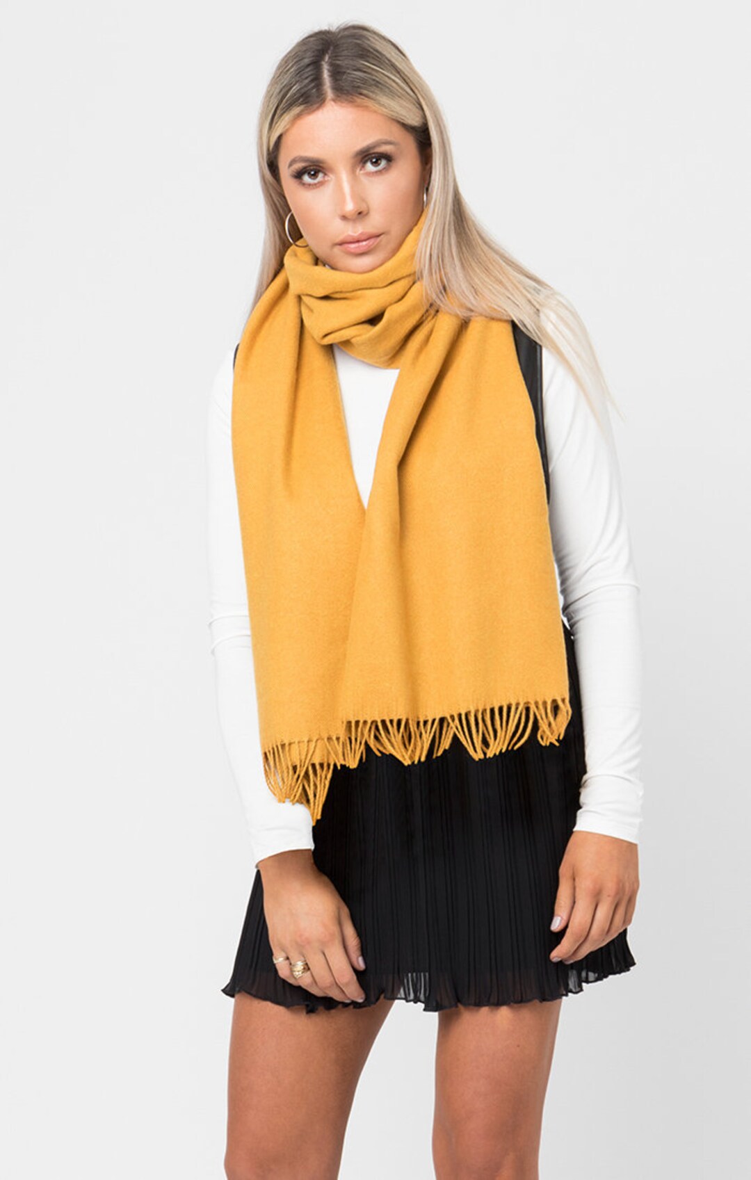 mustard ladies scarf