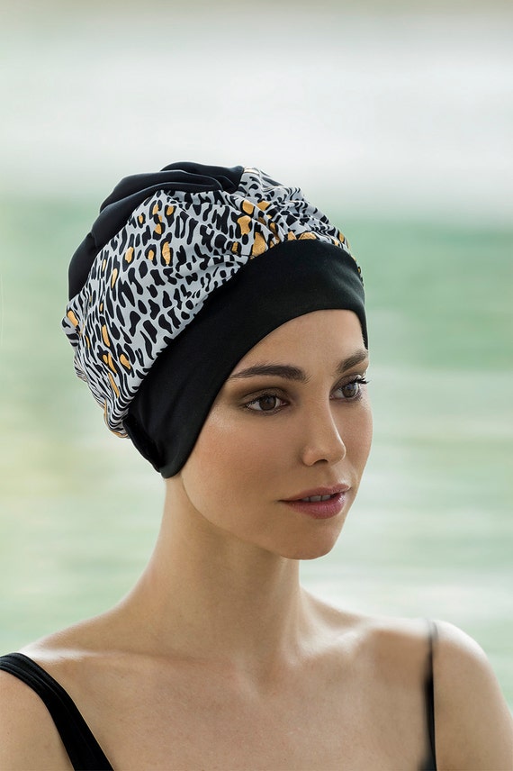 Swim Cap Fashy Turban Swim Hat 