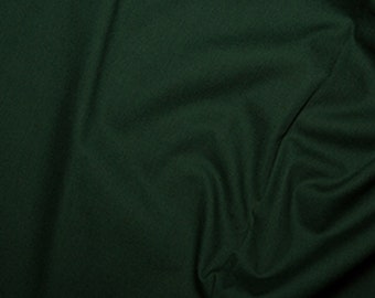 100% Cotton Poplin Fabric Plain - BOTTLE - Dark Green Craft Fabric Material Metre