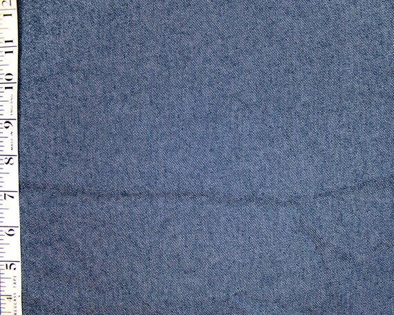 Denim Fabric - Blue Plain Washed Stretch Denim - Jeans Fabric Material