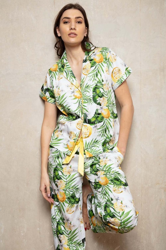 Cotton sateen online pyjamas