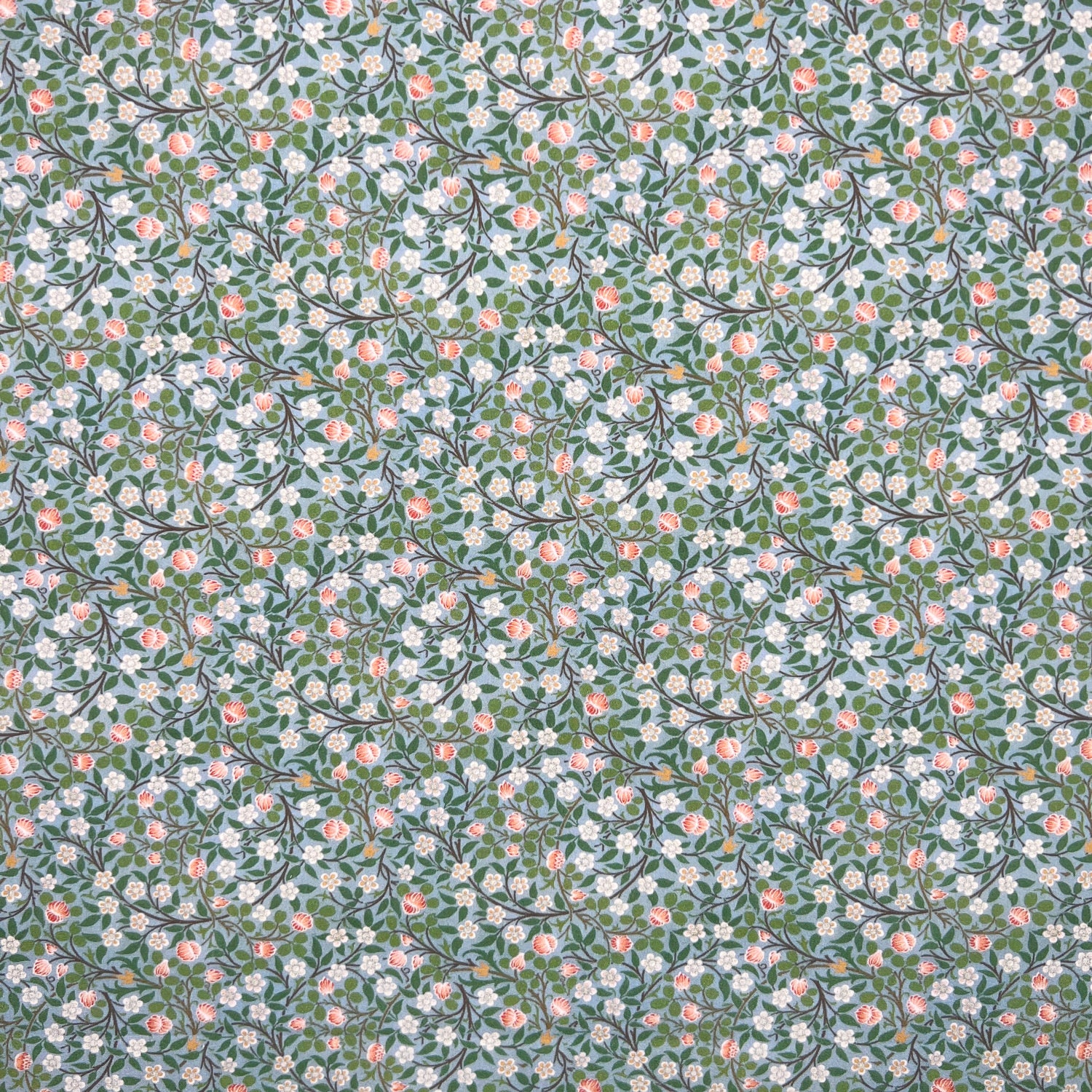 Vintage Fabric by the Yard, Cotton Percal Fabric, Vintage Gold