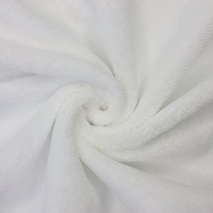 Super Soft Bamboo Terry Towelling Fabric - White
