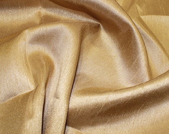 Shantung Satin Fabric - ANTIQUE GOLD - Bridal Prom Dress Costume Fabric Material