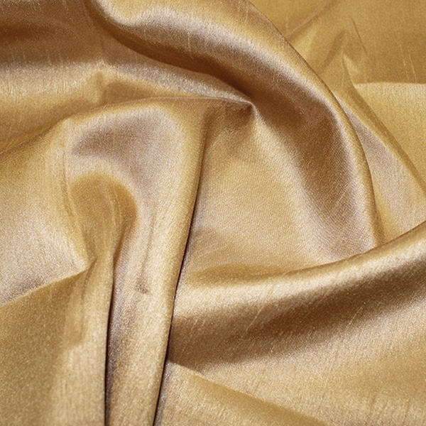 Shantung Satin Fabric - ANTIQUE GOLD - Bridal Prom Dress Costume Fabric Material