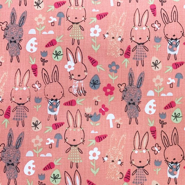 Blue Rabbit Fabric - Etsy