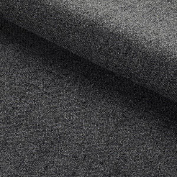 Upholstery Fabric Arran Faux Wool Curtain Cushion Fabric Material - Charcoal Grey