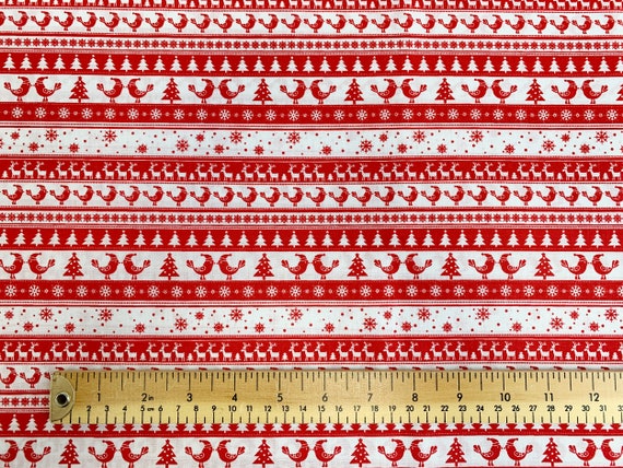 Polycotton FQ bundle OR Fabrics per 1//2 MTR Christmas Gingerbread Men Cookies