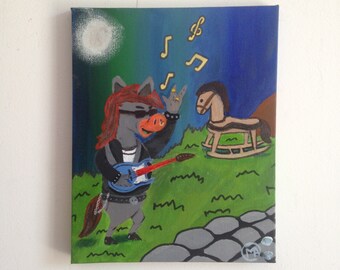 Schaukelpferd, 8" x 10", Leinwand, 2016