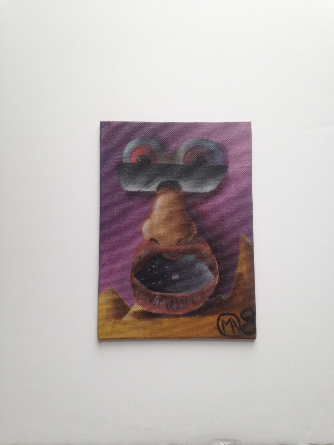 Floating Portrait, 5 X 7, Canvas Panel, 2015 Etsy