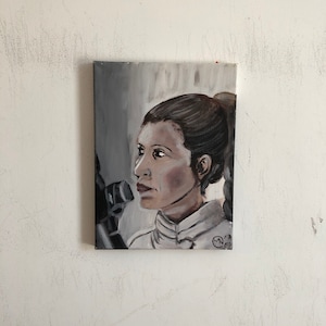 Princess Leia, 9&quot; x 12&quot;, canvas, 2016