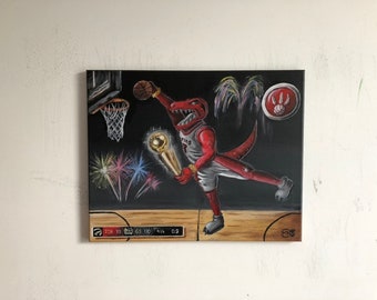 Raptors' Victory, 16" x 20", canvas, 2019