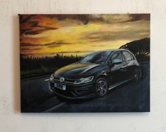 Custom Car Painting on Canvas