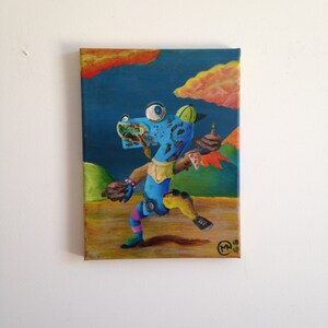 Literal Odd Number, 9&quot; x 12&quot;, canvas, 2014