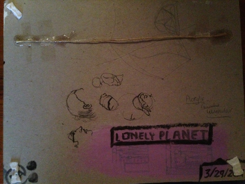 Literal Lonely Planet, 8.5 x 11, cardboard, 2014 image 10