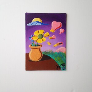 Valentine&#39;s Flowers, 5&quot; x 7&quot;, canvas panel, 2016