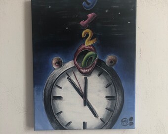 Time Consuming, 11" x 14", stretched canvas, 2020