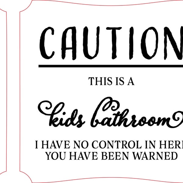Kids Bathroom Signs Etsy