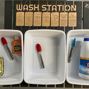 DIGITAL FILE Scout Wash Station Sign Camping hanging outdoor camper student dishes cleaning