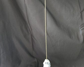 Lámpara de ventilador con diseño de esqueleto fantasmal de arcilla con diseño de rareza espeluznante OOAK