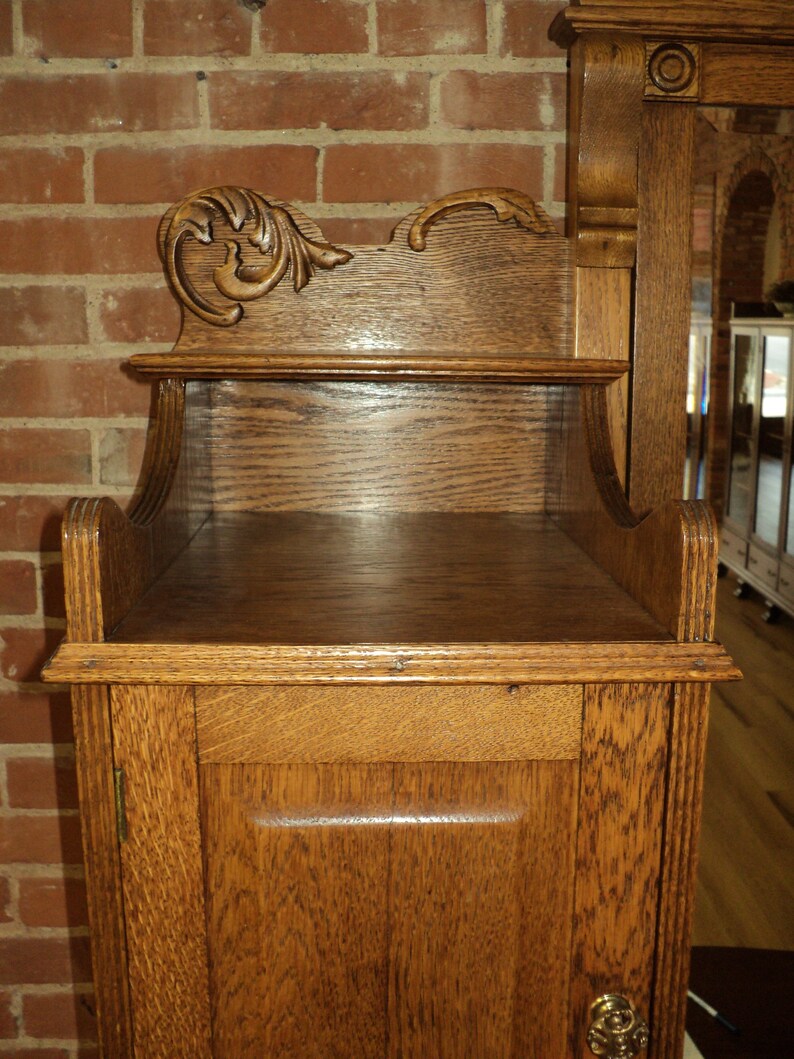 Antique Oak Gentleman's Dresser Chest of Drawers W. Etsy