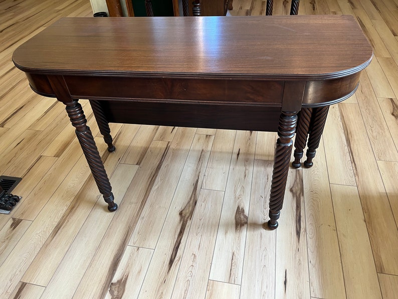 Pair Mahogany Gate Leg Tables, Dining or Entry image 3