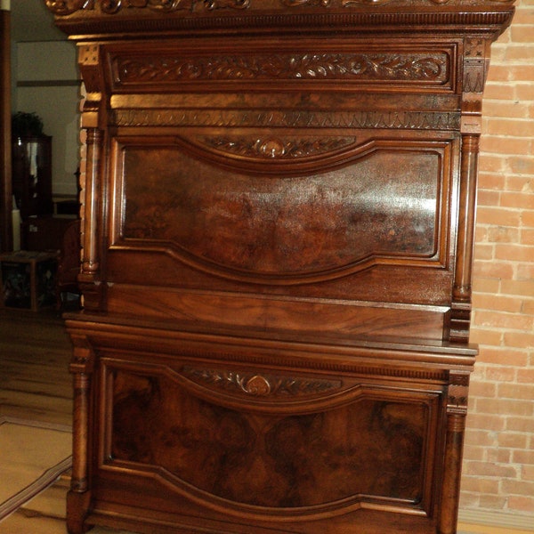 Walnut Victorian Dresser & Full Size Bed, Shipping is not free