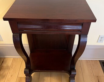 Antique Mahogany Empire Entry Hall Table Desk