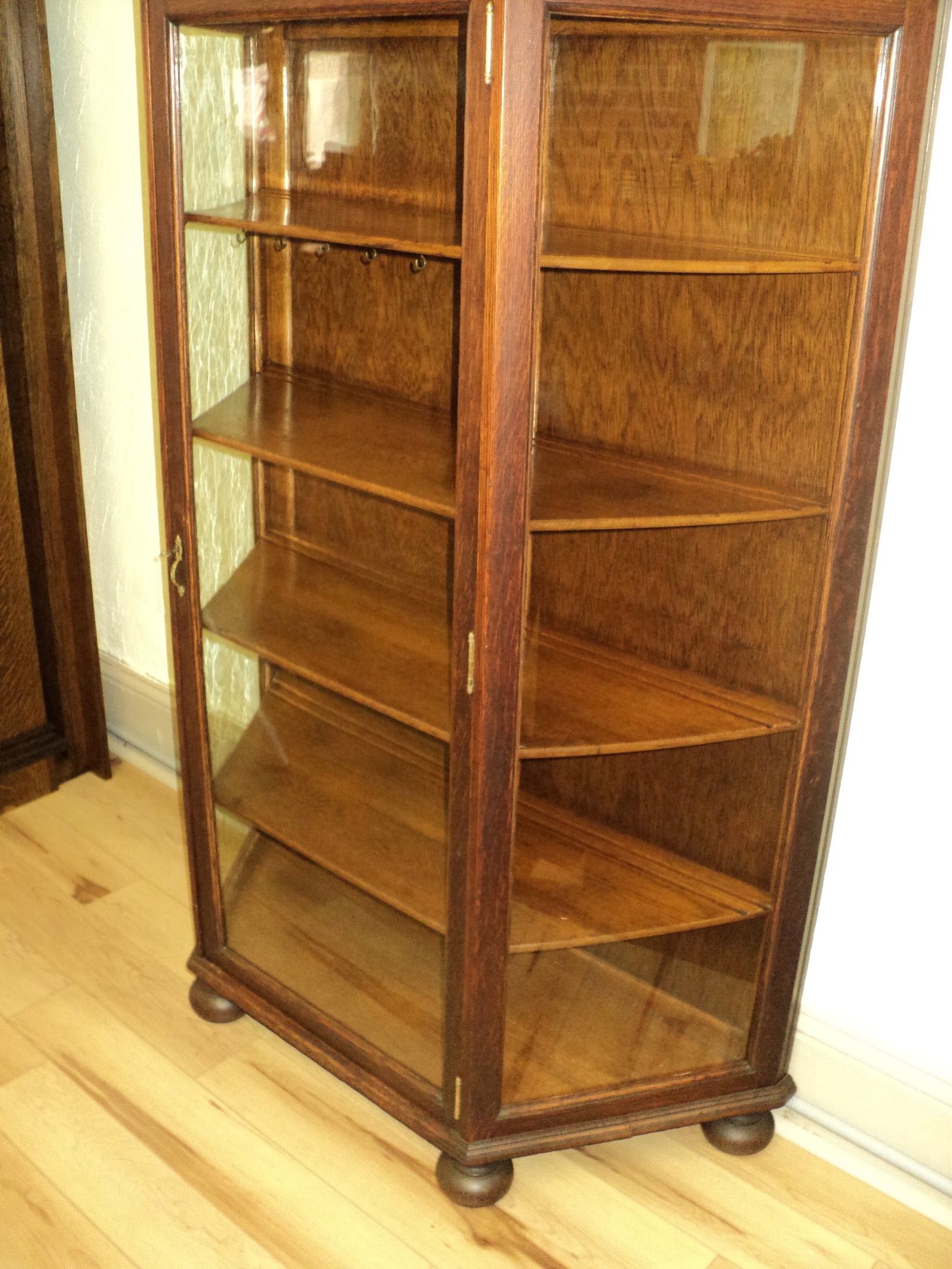 Antique Oak China Display Shipping is NOT Free Etsy