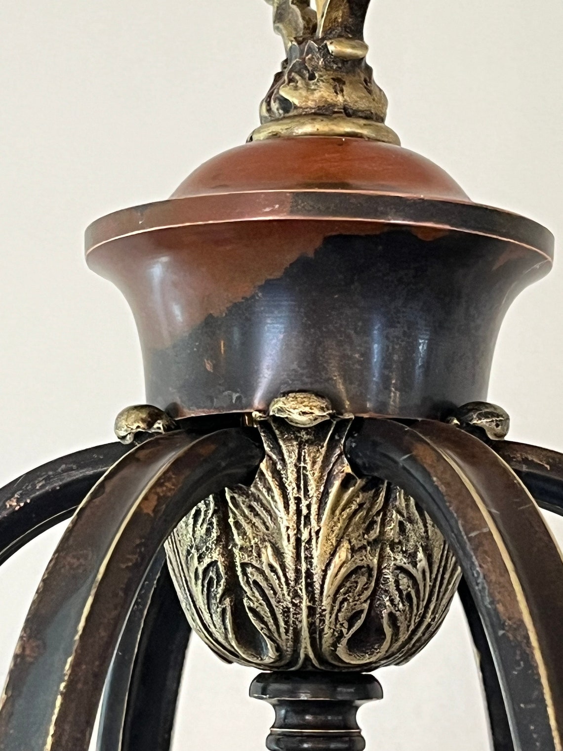 Rare Antique Arts & Crafts Tudor Chandelier Light Fixture, Ships Free ...