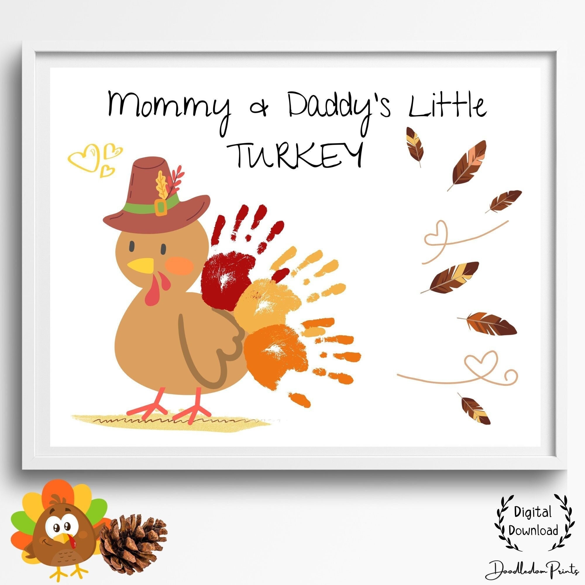 thanksgiving handprint craft, turkey handprint craft, preschool