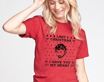 Camiseta WHAM de Navidad pasada, camiseta de George Michael, diseño de suéter feo, retro vintage de los años 80