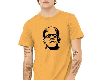 retro Frankenstein t shirt, classic horror movie tshirt, Boris Karloff, Halloween party shirt