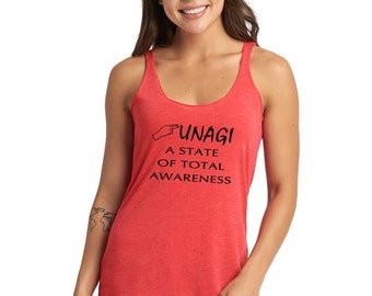 UNAGI State of Total Awareness tank top, Ross Friends quote, gift for Friends fan