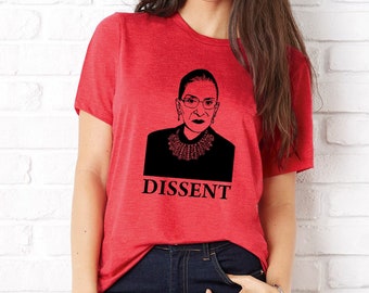 Camiseta Ruth Bader Ginsburg DISSENT, camiseta de la Corte Suprema de RBG, icono feminista