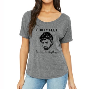 George Michael Wham t-shirt womens loose shirt top tee / Careless Whisper / 80s music