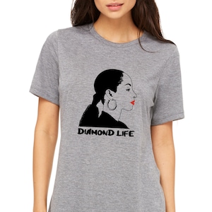 Sade portrait Diamond Life t-shirt unisex tee 80s 90s R & B singer / female / soul