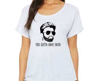 George Michael Faith Damen lose -Shirt oben t-shirt T-shirt / 80er Jahre Musik / Wham