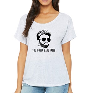 George Michael Faith women&#39;s loose -shirt top tee t-shirt / 80s music / wham