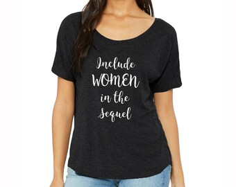 T-shirt Hamilton Schuyler Sisters, t-shirt ample pour femmes, citation Hamilton Inclure les femmes dans la suite