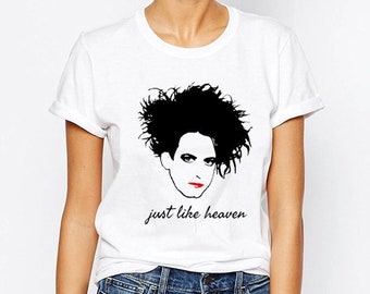 Robert Smith The Cure tshirt, unisex mens tshirt, 80s 90s band, retro music