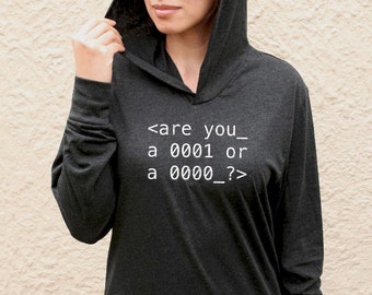 Are You One or Zero Mr. Roboter Langarm Hoodie T-Shirt T-Shirt TV-Serie Fsociety