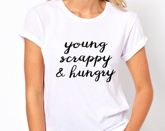 Hamilton Young Scrappy and Hungry t shirt, unisex tshirt, musical theater