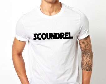 CAMISETA DE HOMBRE UNISEX SCOUNDREL, camiseta han Solo, regalo para novio, regalo divertido para él