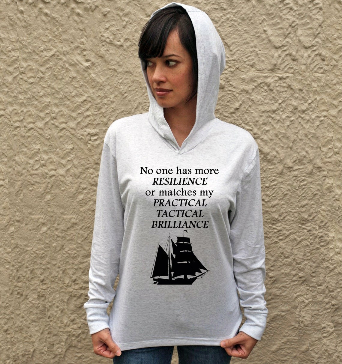 Guns and Ships hoodie t-shirt / hooded tee shirt / Lafayette | Etsy