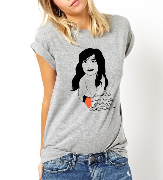 bjork swan dress shirt Bjork Wearing Swan Dress Screen Print Tshirt / Unisex T Shirt/ Sugarcubes  Singer T-shirt
