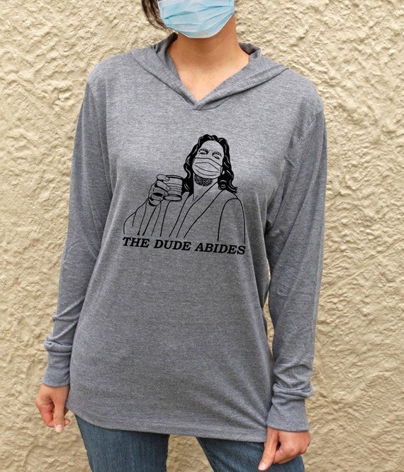 Dude Abides Long Sleeve Hoodie Tshirt 