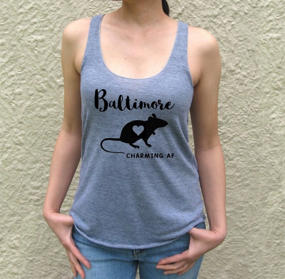 Cute Baltimore Pride Tank Top Womens Heart With Etsy Shirt Rat / charming Logo - Af