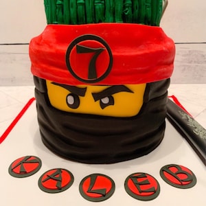 Ninja handcut “Letters Only” edible fondant cupcake toppers made by FancyTopCupcake. Price shown\per Letter